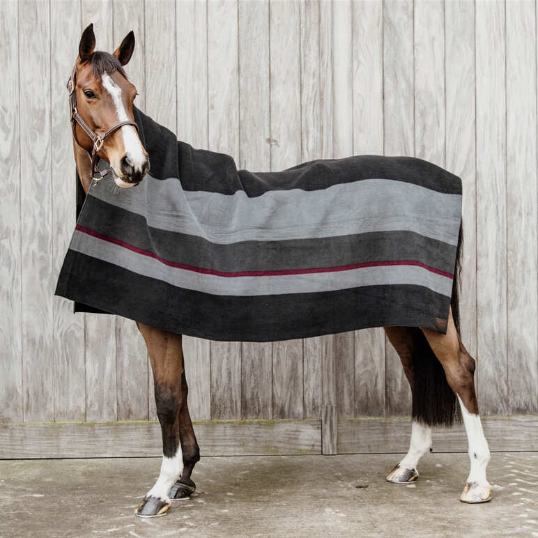 Kentucky Heavy Fleece Rug - black/grey (210*200)