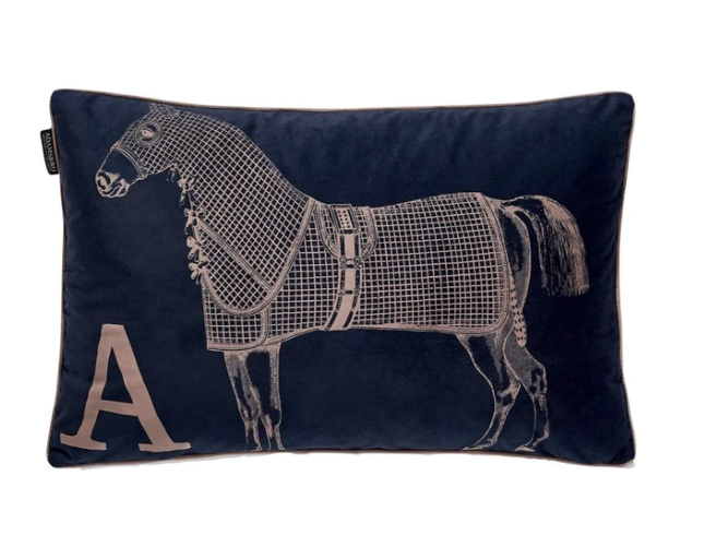 Cushion Horse Navy - Adamsbro