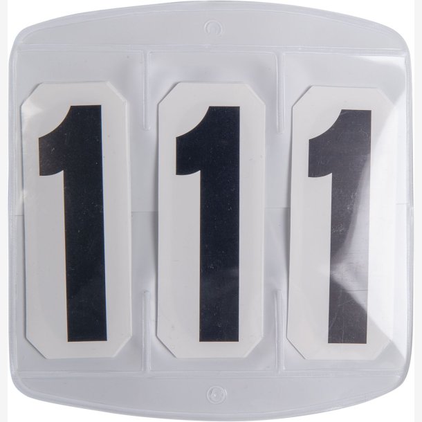 Nummerskilt/ Competition numbers 1 pair, 3 digits, with velcro
