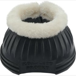 HorseGuard Klokker i naturgummi med pels (svart)