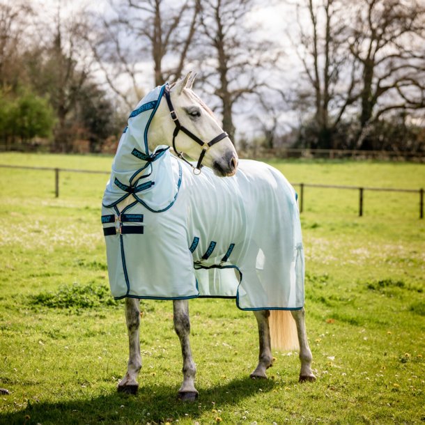 Fluedekken Amigo Bug Buster Horseware  (azure blue/navy og electric blue)