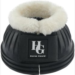 HorseGuard Klokker i naturgummi med pels (svart)