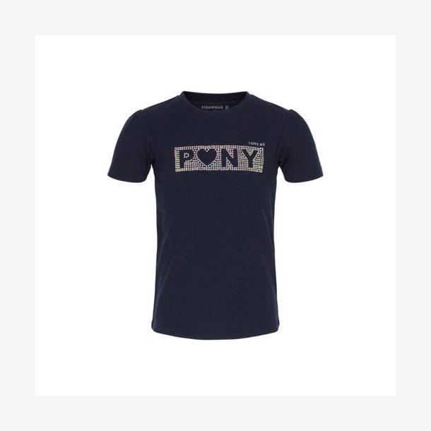 Equipage KIDS Happy SS T-shirt (navy) - pony