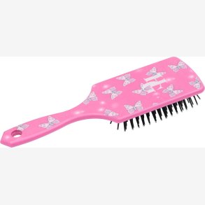 HorseGuard man- og halebørste (rosa med sommerfugler design)