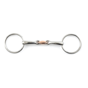 Loose Ring Snaffle with copper Lozenge (kopper farge lozenge). - PE 
