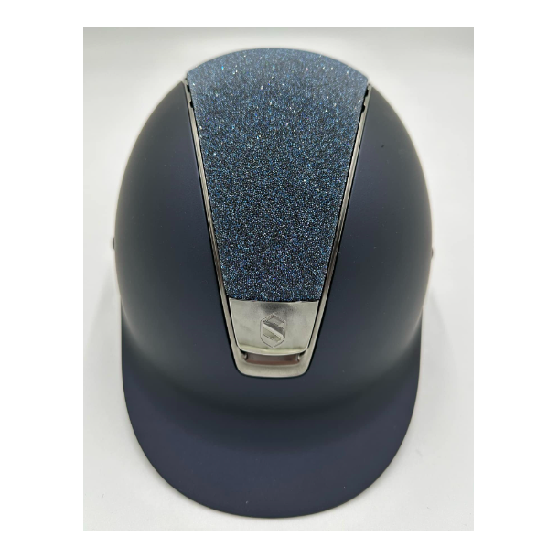 Samshield - Shadowmatt NAVY - Shadowm. / Crystal Fabric blue (DRESS CUT) - chrome svart detaljer