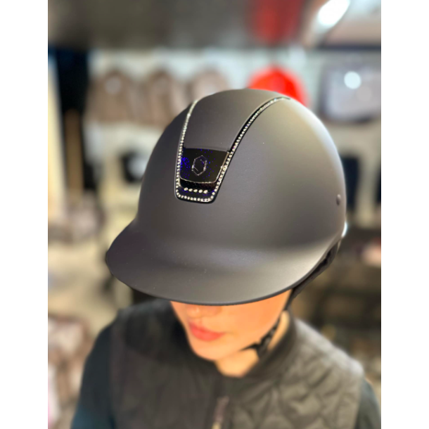 Samshield - Shadowmatt NAVY -  Med 255 sw. steiner  (REG CUT) - Svart chrome detaljer