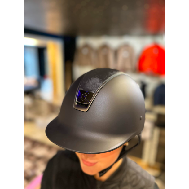 Samshield - Shadowmatt NAVY - Shimmer topp (REG CUT) Svart chrome detaljer