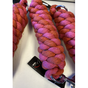 HKM - Leietau - Bomull med pistolkrok (Canberry/Orange) - 2m