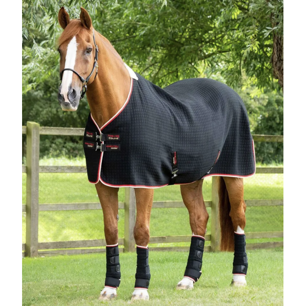 Premier Equine Premtex Cooler hestedekken - 95cm (4,6). svart/rd