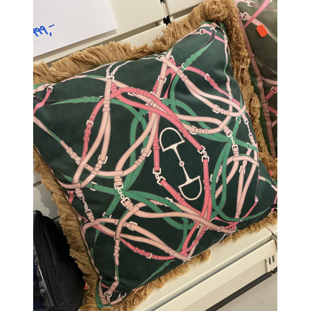 Adamsbro pute - grnn med rosa detaljer