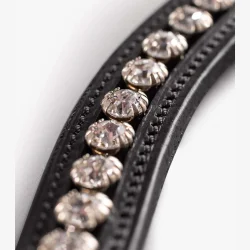 PE - Bellissima Buet pannebnd med krystaller - Svart lr