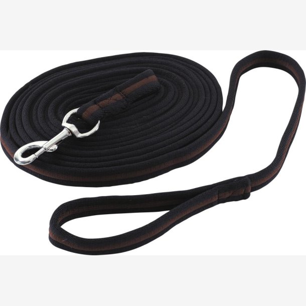 HorseGuard Longeringsline (svart/brun) 7,5 meter
