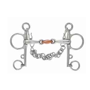 Double Jointed Copper Lozenge Pelham STAINLESS STEEL : PREMEIR EQUINE