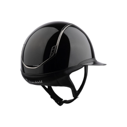 Samshield - Miss Shield 2.0 - Glossy svart skall (Trim og blason: Chrome svart) - REG cut